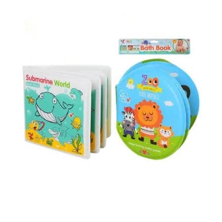 Set di 2 cartelle da bagno Animali, 3 mesi+, Acsmart