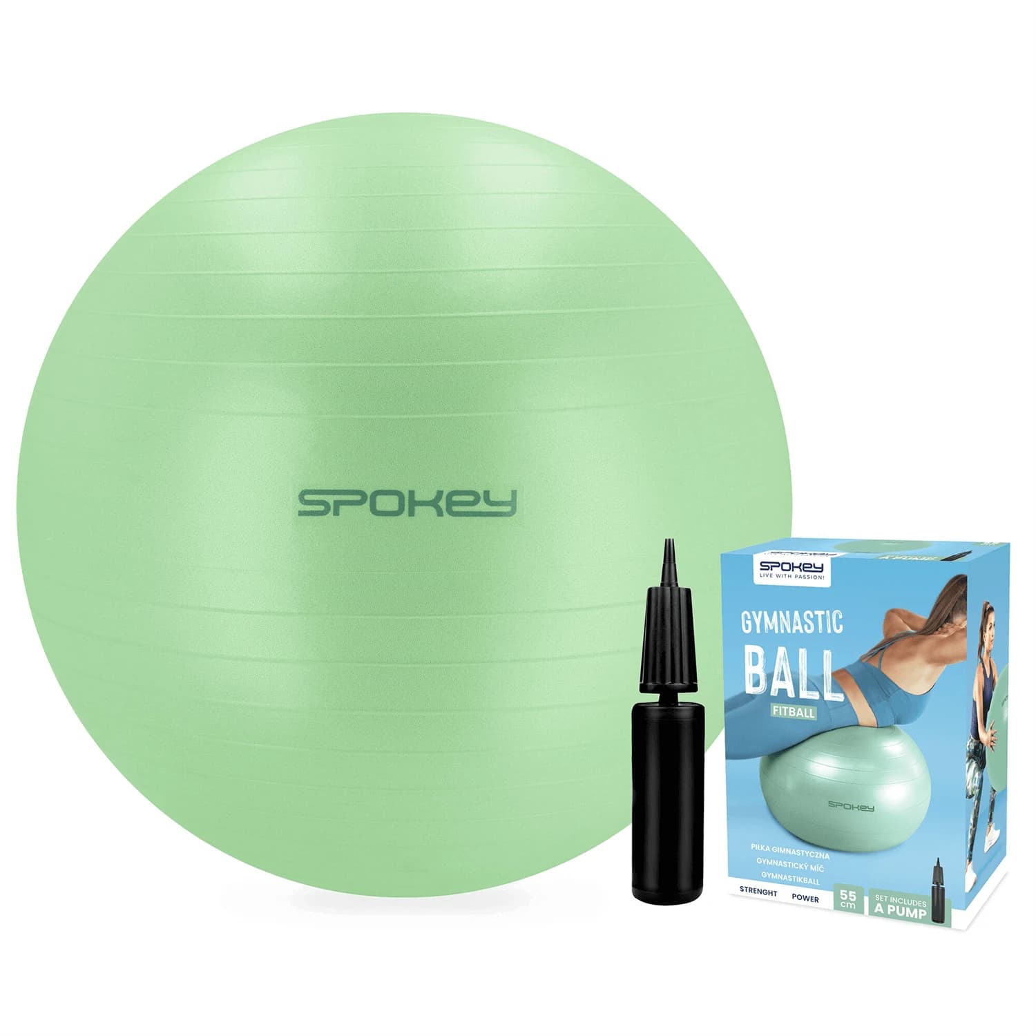 Spokey Fitball, palla da ginnastica, 55 cm view 2