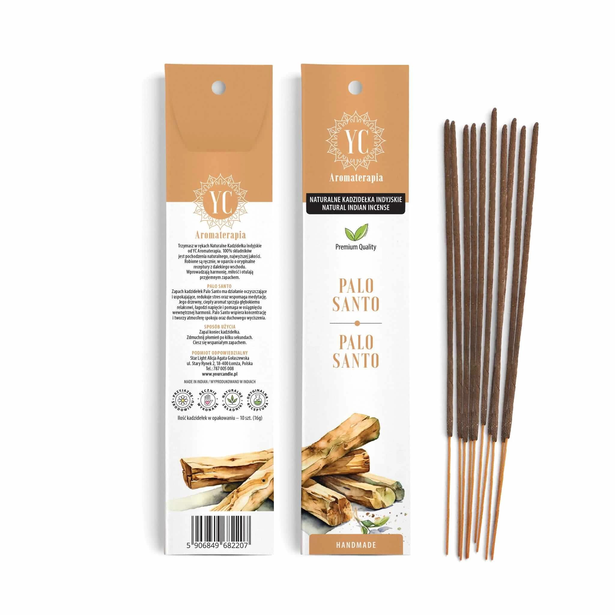 Your Candle, bastoncini di incenso indiano naturale, Palo Santo, 10 pezzi