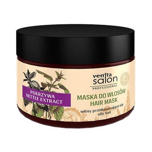 Venita Salon Maschera per capelli grassi con estratto di ortica, 500 ml