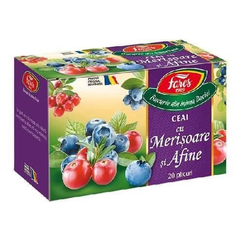 Tè al mirtillo rosso e mirtillo, 20 bustine, tariffe