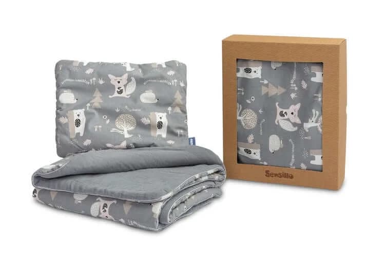 Set da letto in cotone Grafite Sensillo