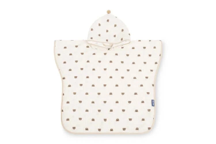 Poncho in mussola Orsetti Beige Sensillo