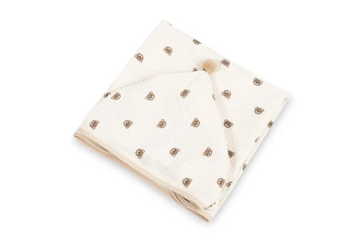Poncho in mussola Orsetti Beige Sensillo view 2