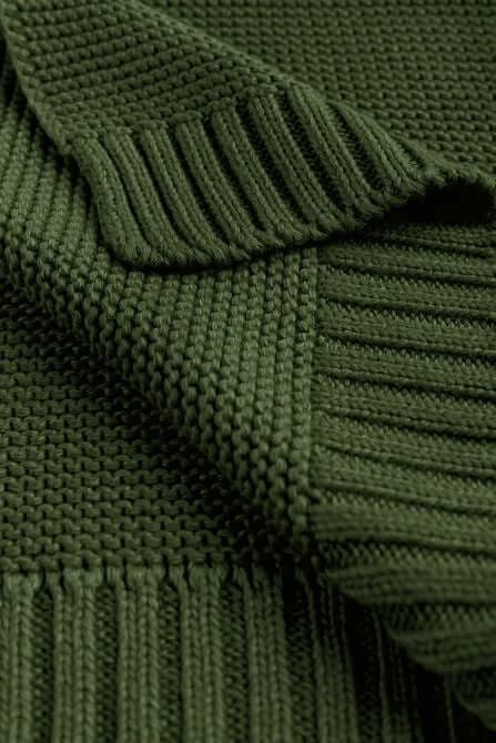 Coperta in bambù e cotone verde 100X80 view 2