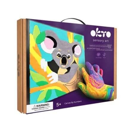 Set per dipingere con argilla leggera, 29 x 29 cm, Koala, 5 anni+, Okto