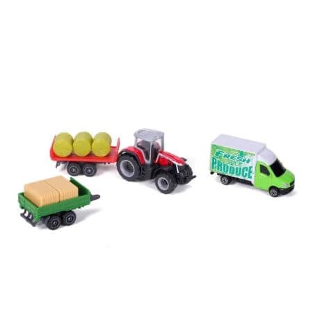 Set di macchine agricole Massey, scala 1:64, 3 anni+, Maisto