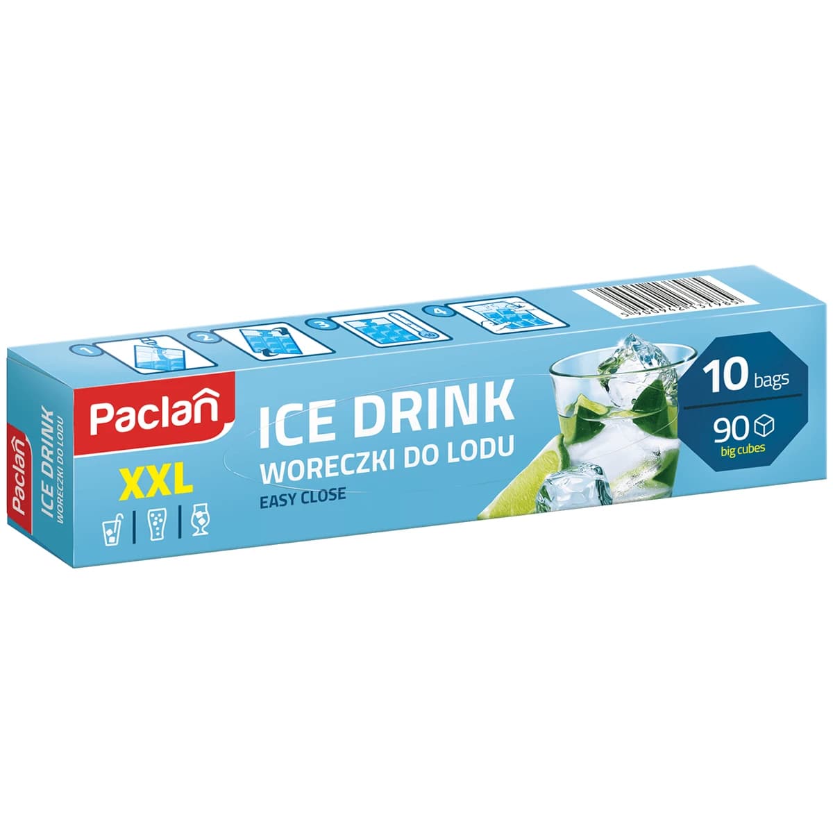 Paclan, sacchetti di ghiaccio XXL, 10 pezzi