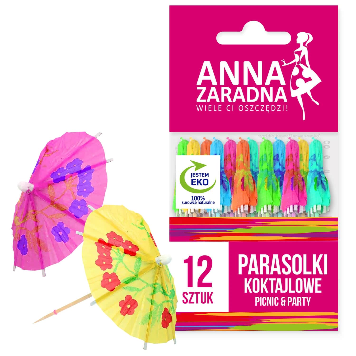 Anna Zaradna, ombrelli da cocktail, 12 pezzi