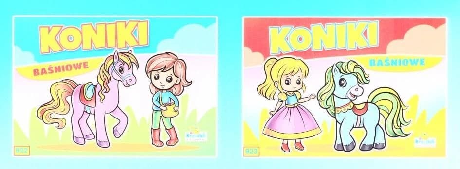 Libro da colorare per bambini A5 Cavalli da fiaba mix