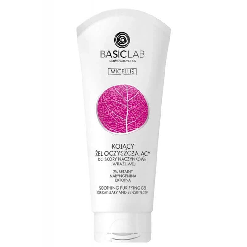 BasicLab Gel detergente lenitivo per pelli vascolari e sensibili, 100 ml