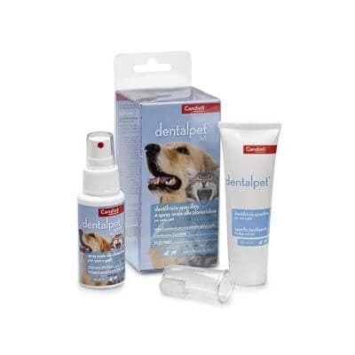 Kit Dentalpet dentifricio 50ml + spray orale 50ml + 1 ditale