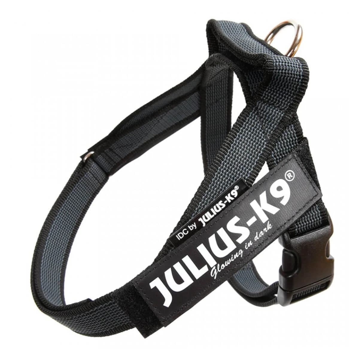 JULIUS-K9 IDC Color & Gray IDC, pettorina per cani, S, 7-15kg, nero