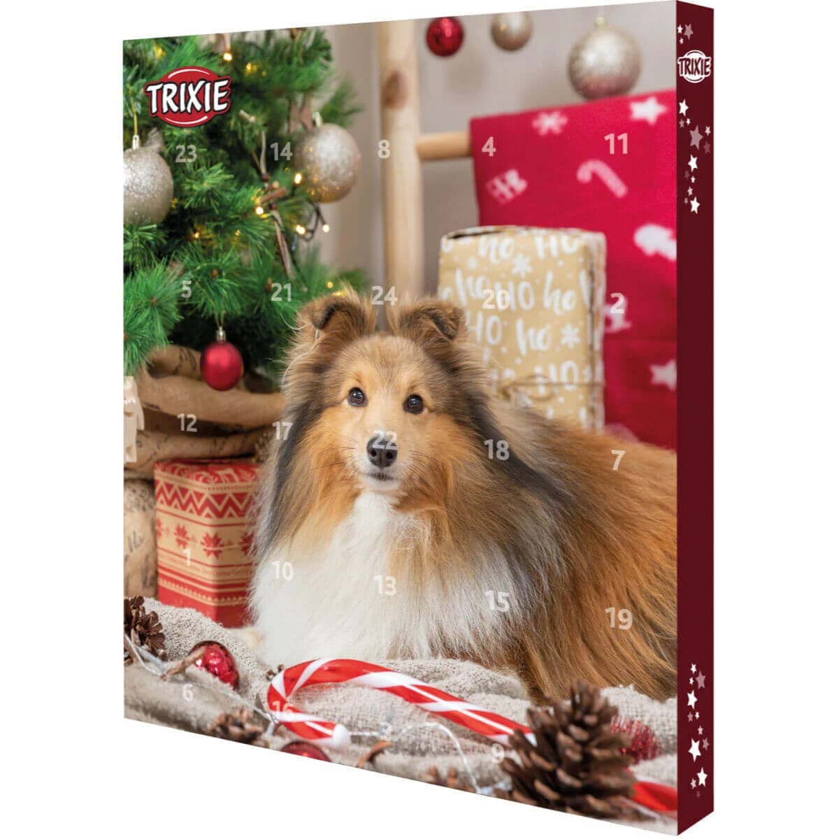 Calendario dell'Avvento di Natale TRIXIE, XS-XL, scatola di ricompensa per cani, 390g