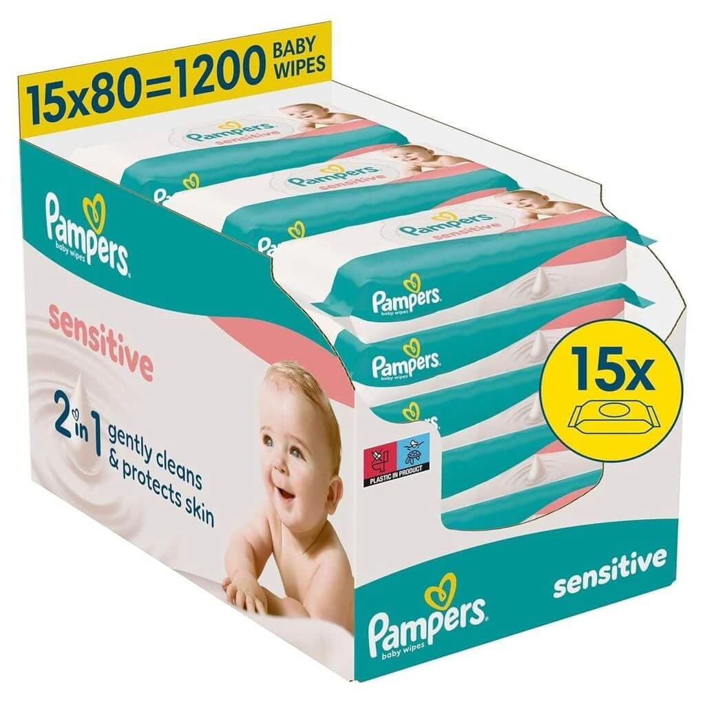 Salviette PAMPERS Sensitive XXL Mensili 15x80 1200