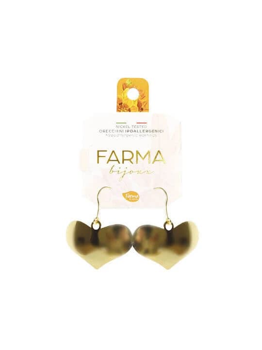 FARMA BIJOUX Orecchini ipoallergenici Ciondolo Cuore d'oro