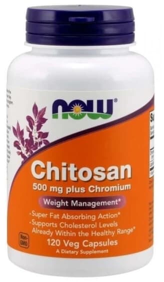 NOW FOODS Chitosano 500 mg + Cromo 100 mg 120 capsule