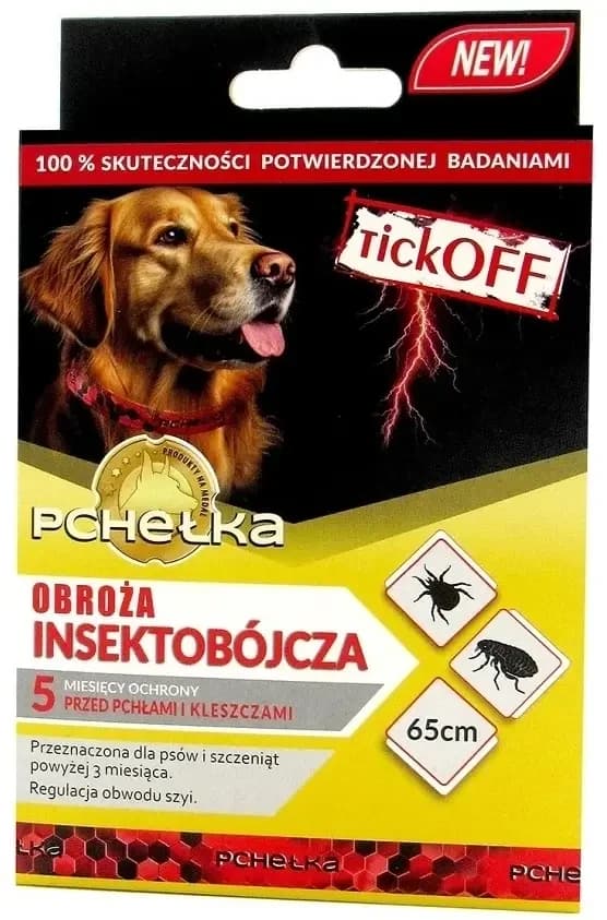 Collare insetticida antipulci Tick Off per cani 65cm 1 pezzo