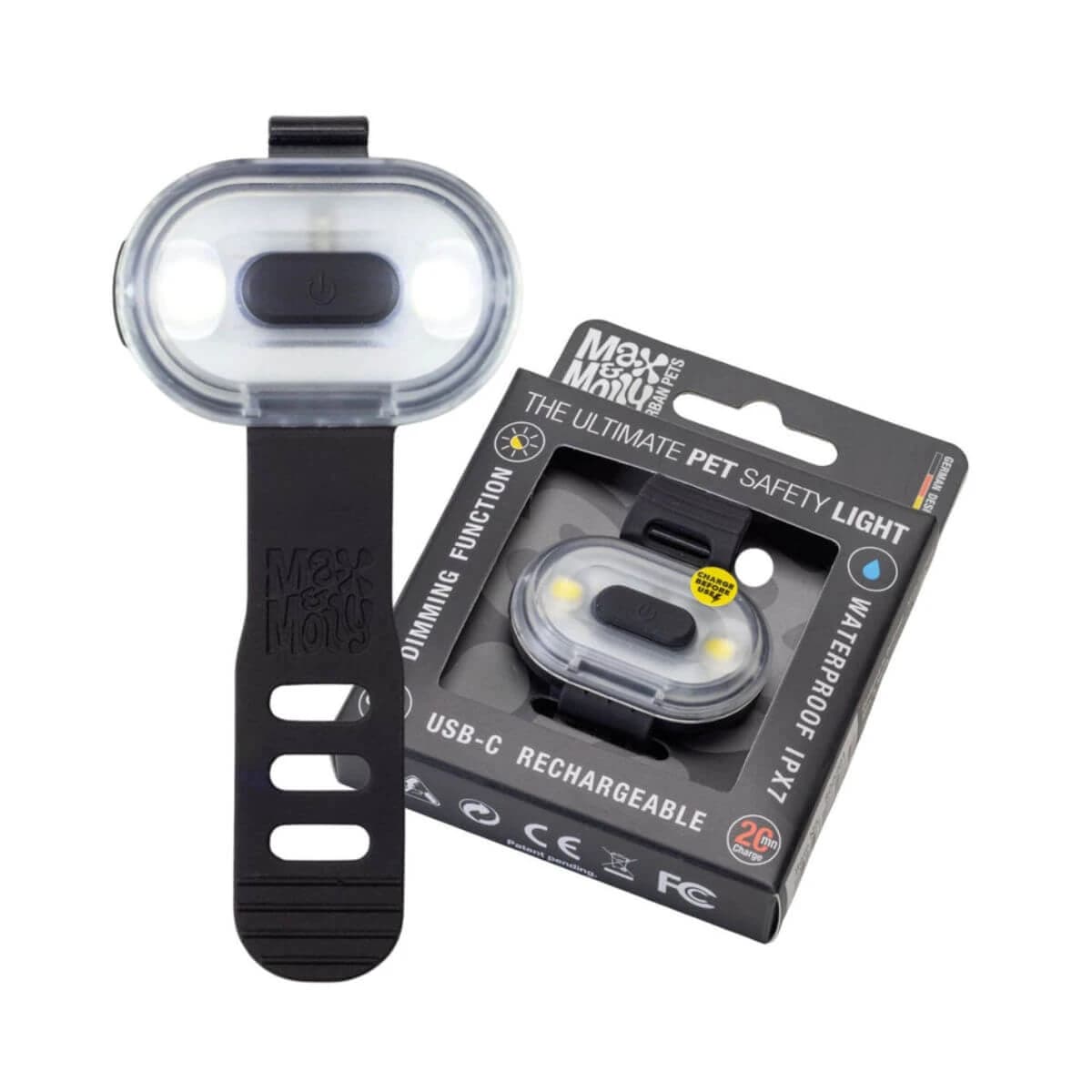 MAX & MOLLY Matrix Ultra Led, accessorio di illuminazione per cani, nero