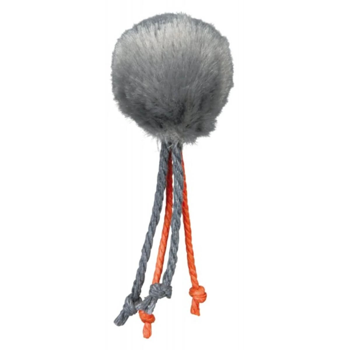 Trixie, palla con campanellino e cordoncino, giocattolo, gatti, peluche, multicolore, 4cm