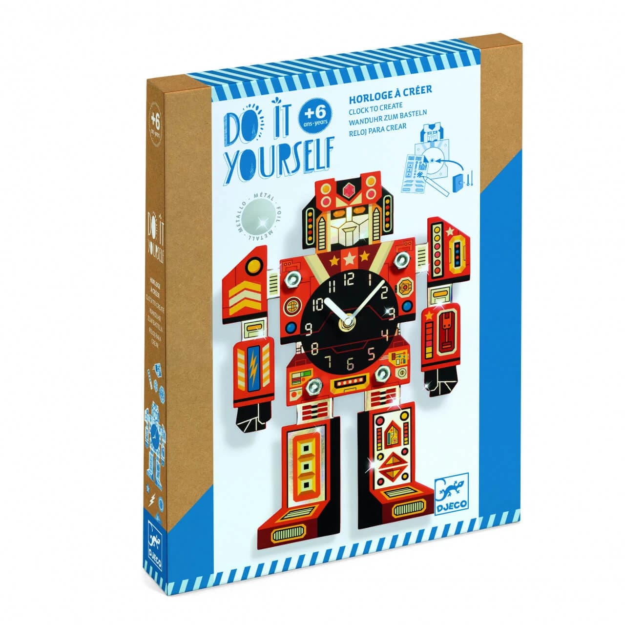 Gioco creativo fai da te Orologio robotico, Djeco