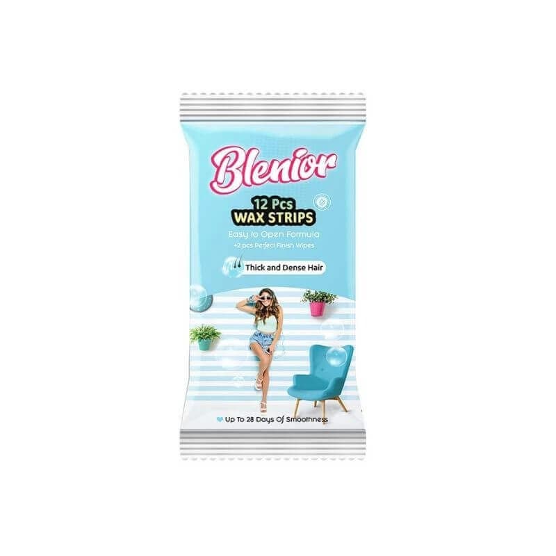 Strisce depilatorie per il corpo - filo spesso x 12 pezzi, Blenior
