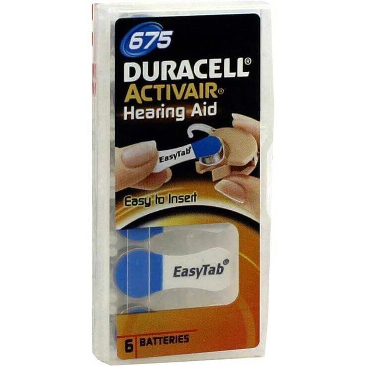 Batterie per apparecchi acustici Duracell 675, confezione da 6, secondo disponibilità