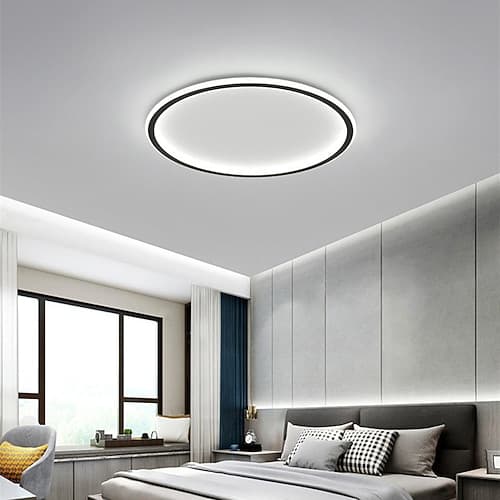 Plafoniera a led nuova a 1 luce rotonda ultra-sottile semplice design circolare plafoniera in metallo lampada da camera da letto nordico creativo