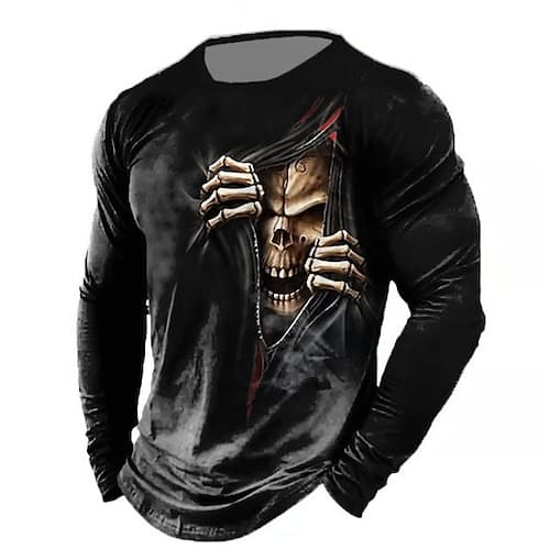 T-shirt a maniche lunghe girocollo patriottica vintage 250° dell'anniversario 2026 da uomo grafica patriottica stampa 3D bandiera americana bandiera