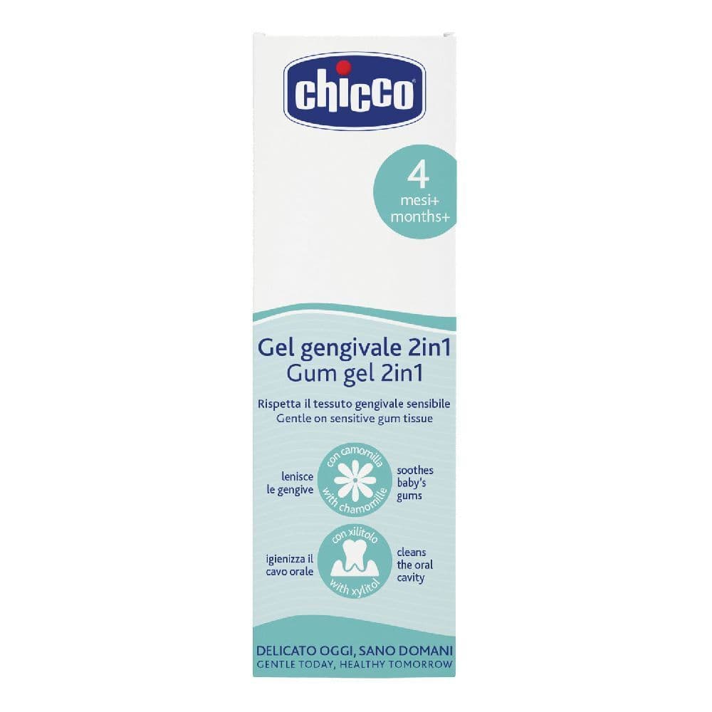 Chicco Gel Gengivale 2 in 1 Multifunzione Prima Dentizione 4M+, 30 ml