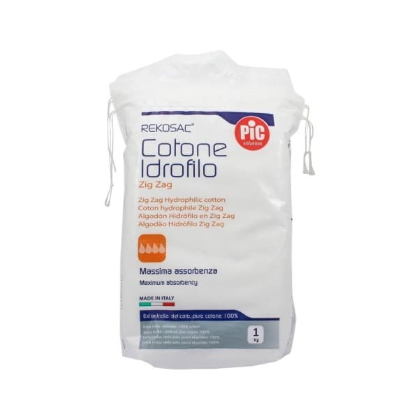 Pic Cotone Idrofilo Rekosac Zig Zag 1 kg - Cotone per Igiene e Pulizia