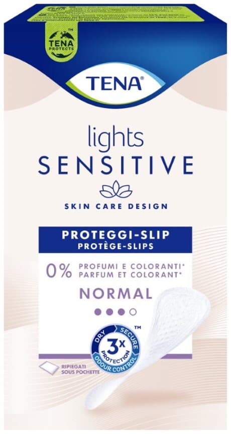 Lights By Tena Normal Proteggi-Slip Ripiegato 22 Pezzi - Protezione Sicura e Delicata per Perdite Urinarie Leggere