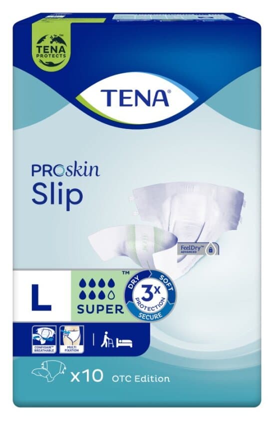 Tena Slip Super Pannoloni Taglia M - Confezione da 10 Pezzi