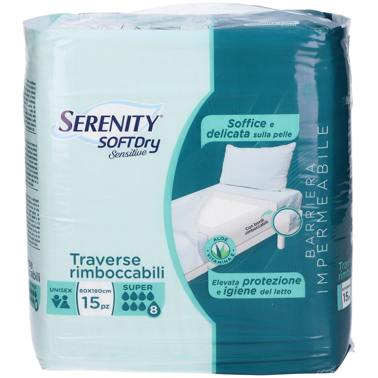 Serenity Soft Dry Sensitive Traversa Rimboccabile Super 80 x 180 cm, 15 Traverse