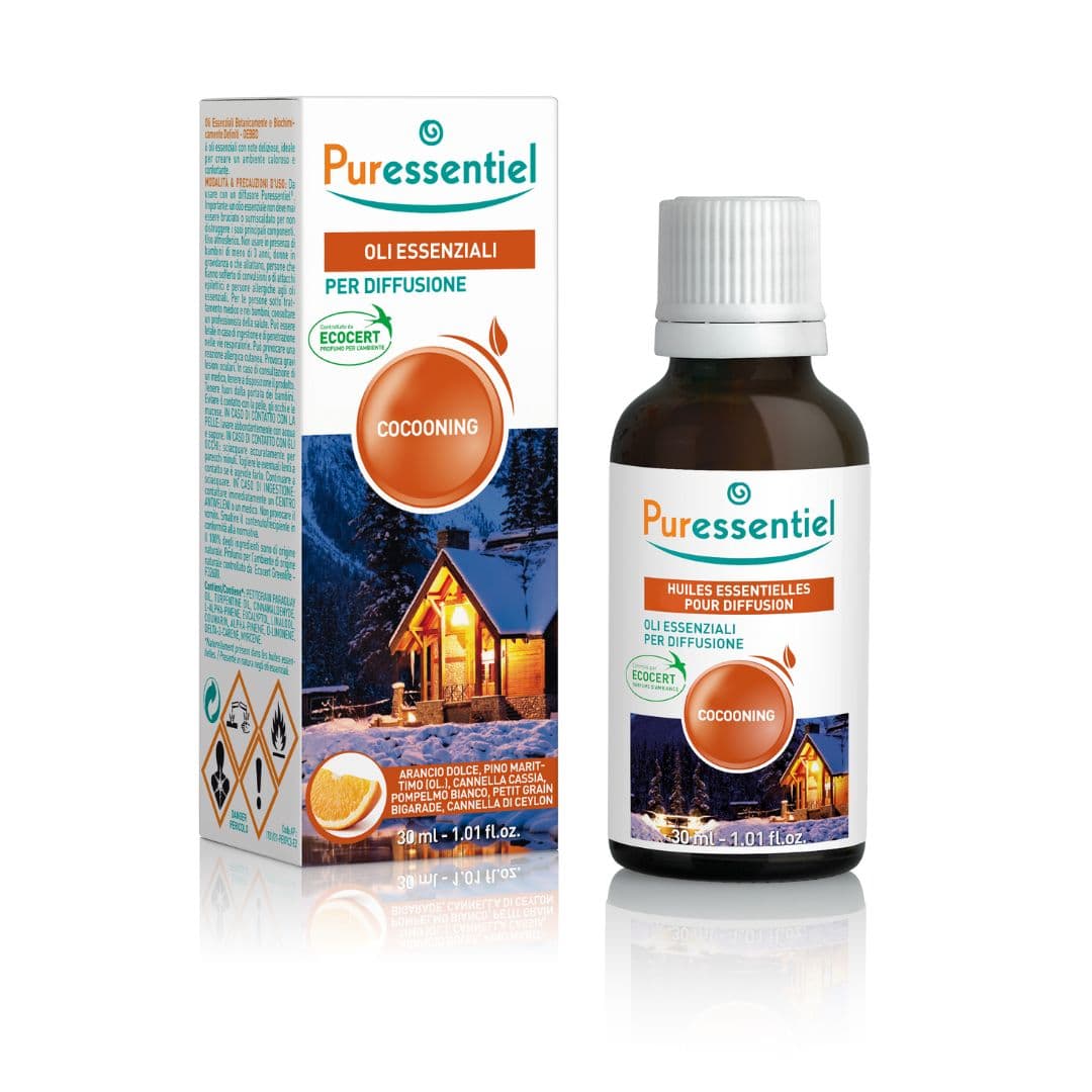 Puressentiel Miscela Happy Eco Oli Essenziali per Diffusione, 30ML, Oli Essenziali Naturali, Antigrigio