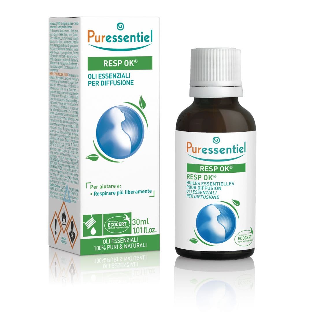 Puressentiel Resp Ok Inalazione Umida, Oli Essenziali Puri per Benessere Respiratorio, 50ML