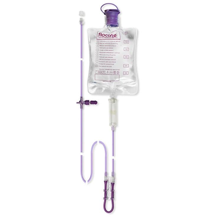 Flocare Sacca Perforabile in EVA 2L - Somministrazione Sicura di Liquidi e Nutrizione Enterale