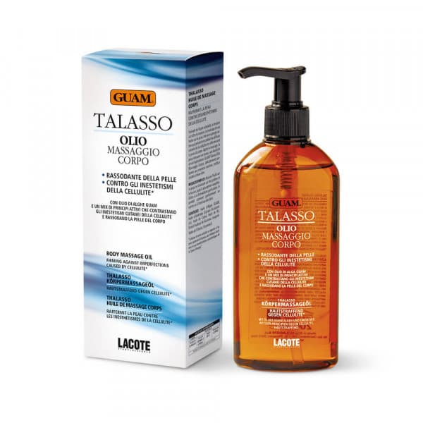 Guam - Talasso Olio Massaggio Corpo Rassodante Anticellulite 200ml - Trattamento Tonificante per la Pelle con Estratti di Alghe Marine