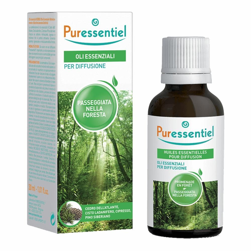 Puressentiel Oli Essenziali per Diffusione Passeggiata nella Foresta, 30ml - Profumo Legnoso e Purificante