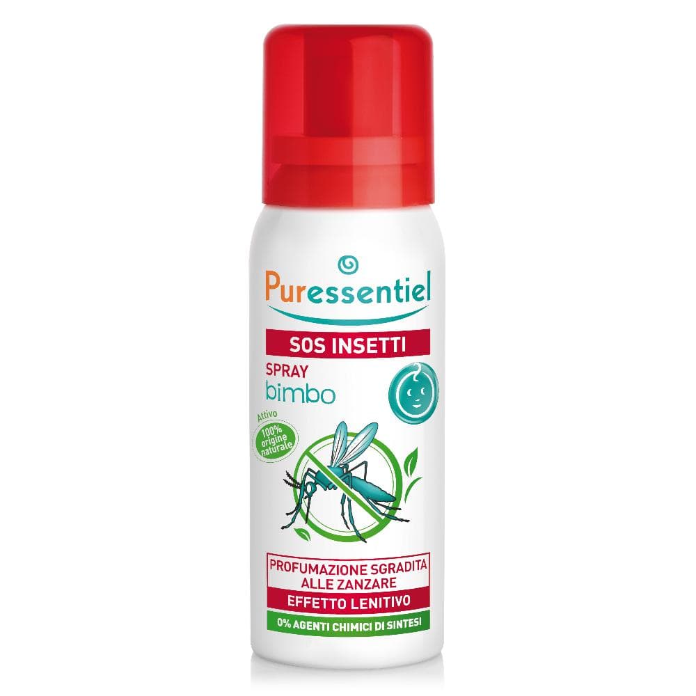 Puressentiel SOS Insetti Spray Antipuntura Bimbo 60ml - Protezione Naturale e Lenitiva