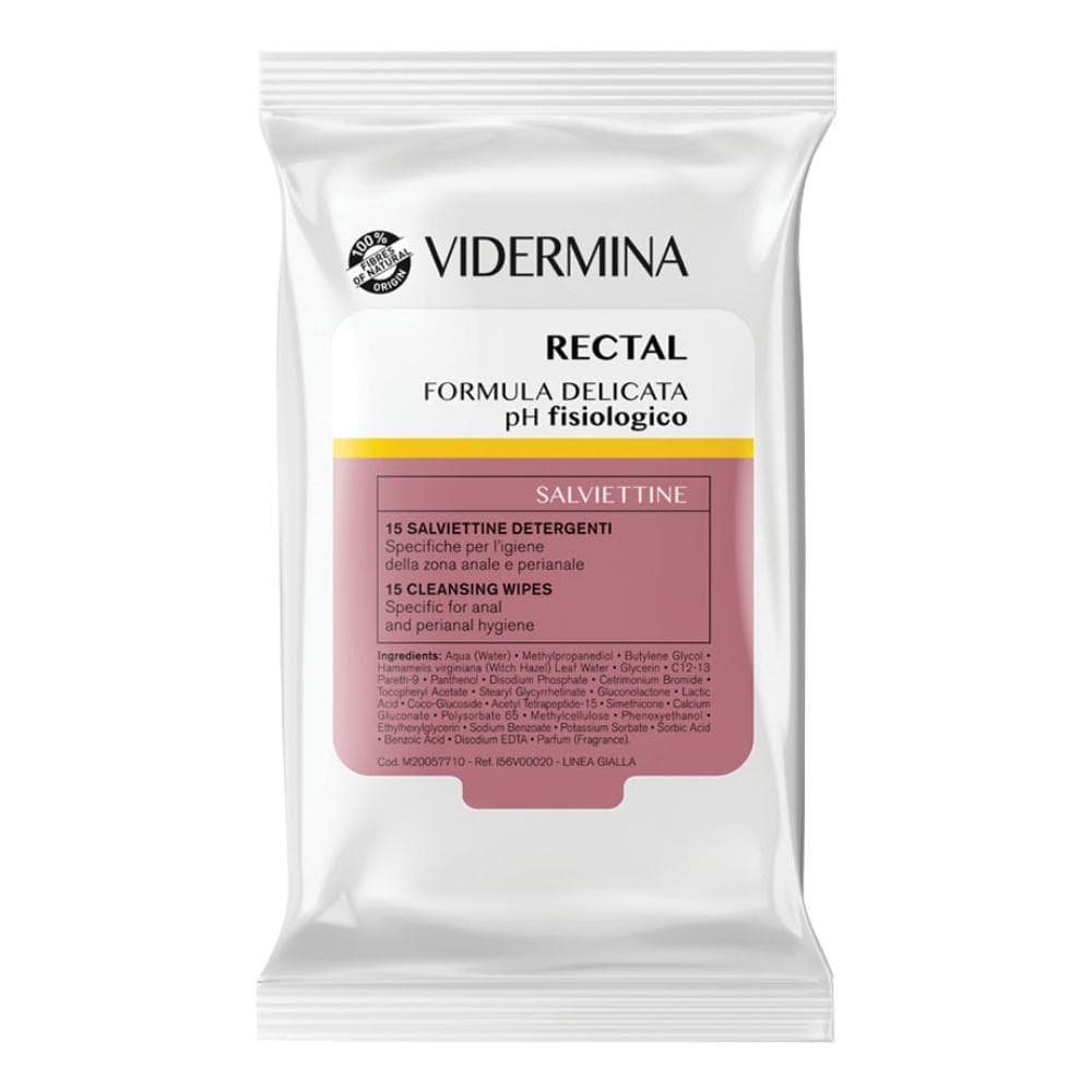 Vidermina Rectal Formula Delicata pH Fisioligico 15 Salviettine