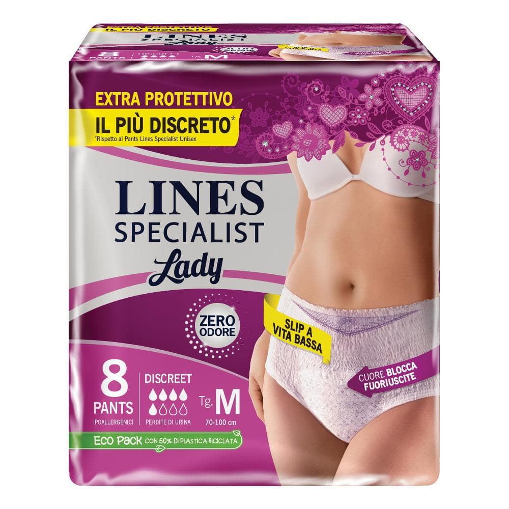 LINES Specialist Lady Pants Discreet Taglia M, 8 pezzi