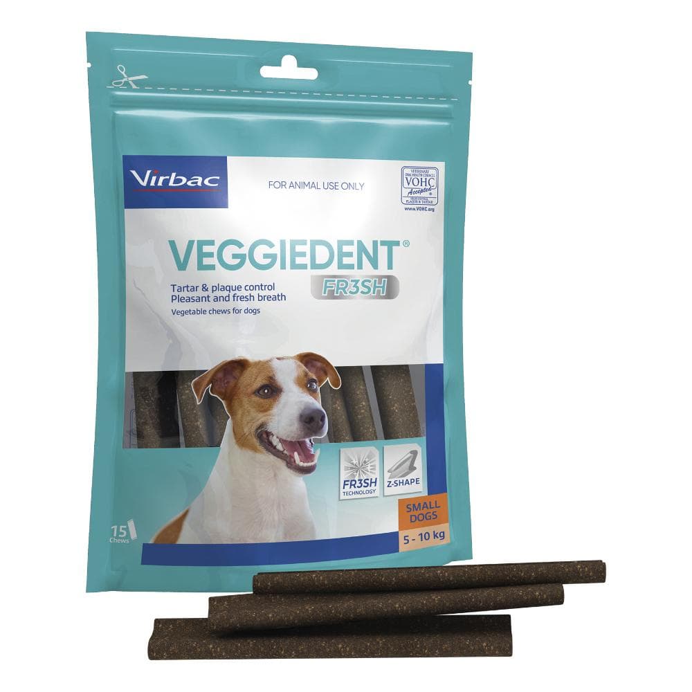 Veggiedent Fr3sh S Per Cani 15 Stick - Snack Dentale per un Sorriso Sano