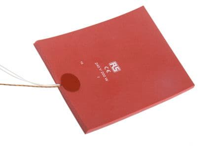 RS PRO Tappetino riscaldante in silicone, 200 W Rettangolare, 240V ca, 180 °C 50 mm 15mm