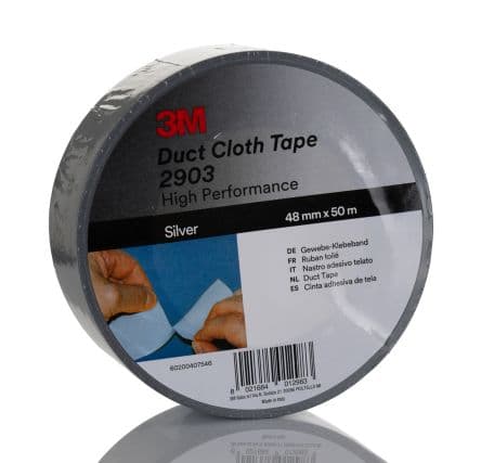 3M Nastro telato Scotch SUPREME Argento in Polietilene 2903, adesivo in Gomma sintetica, 48mm x 50 m x 0.15 mm