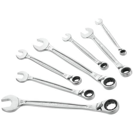 Facom Chiave a cricchetto reversibile Set di chiavi, 7 pezzi, Acciaio