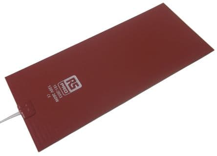 RS PRO Tappetino riscaldante in silicone, 360 W Rettangolare, 120V ca, 180 °C 14 poll 6poll