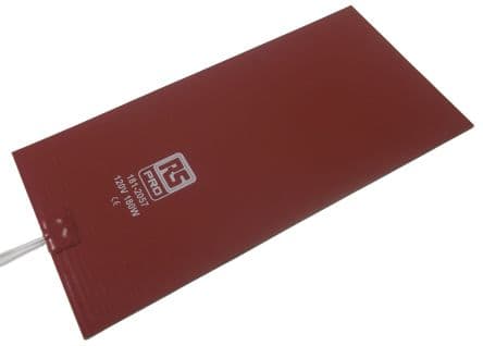 RS PRO Tappetino riscaldante in silicone, 180 W Rettangolare, 120V ca, 180 °C 12 poll 6poll