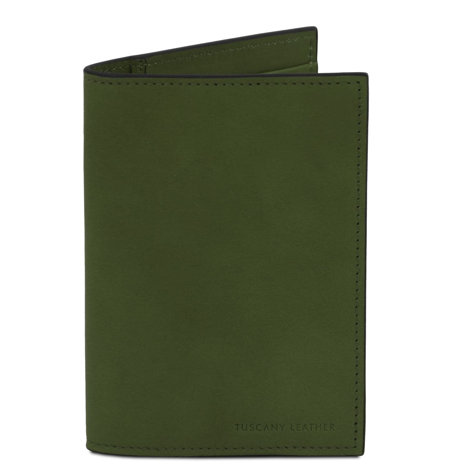Leather passport cover Green