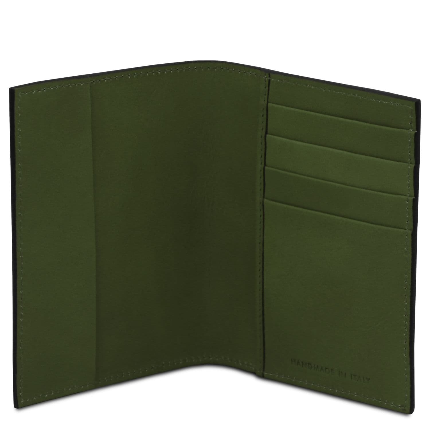 Leather passport cover Green view 2